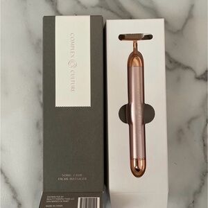 Complex Culture Rose Gold Sonic T-Bar Facial Massager